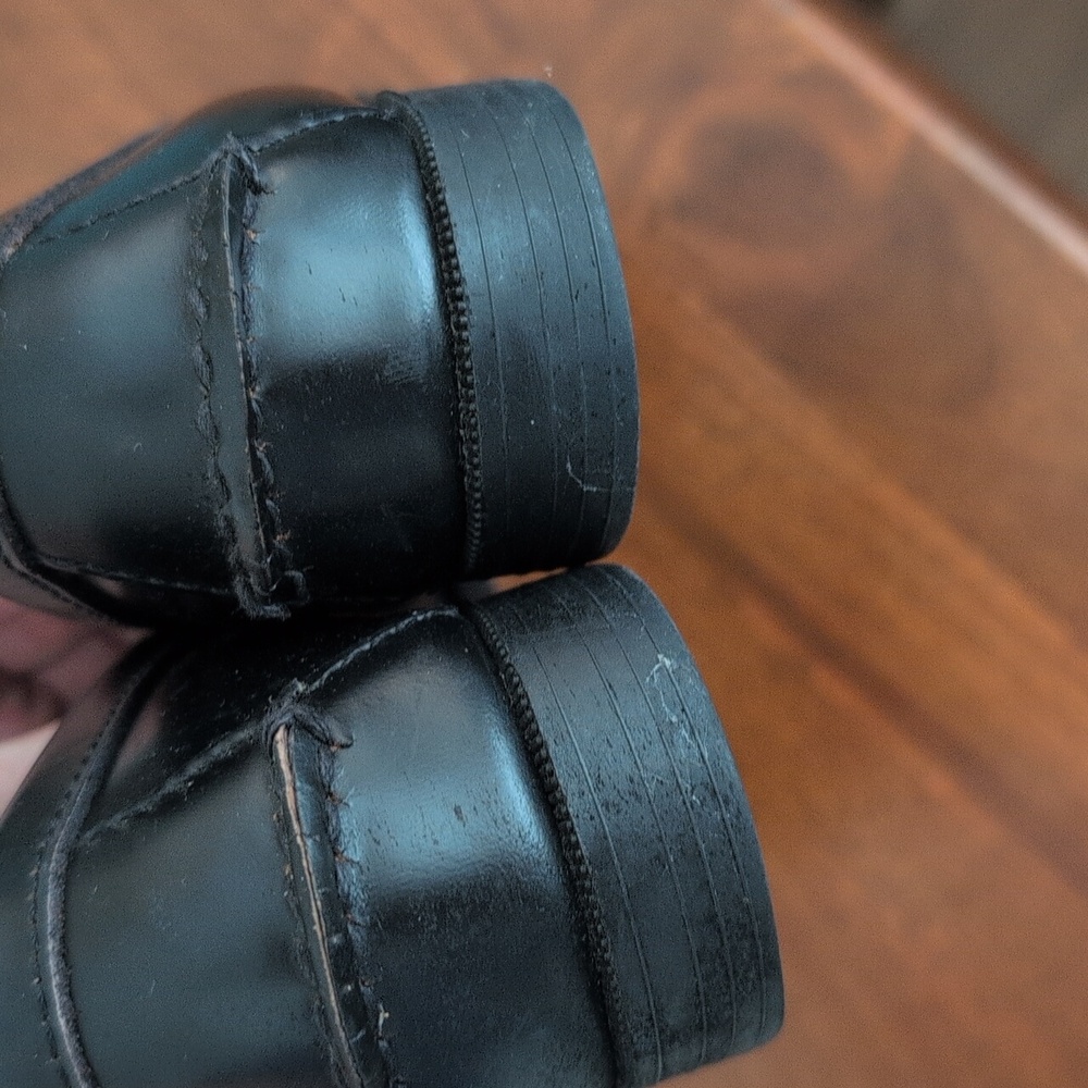Sebago Black Leather Slip-On Loafers shoes Size 5.5 - Picture 4 of 8